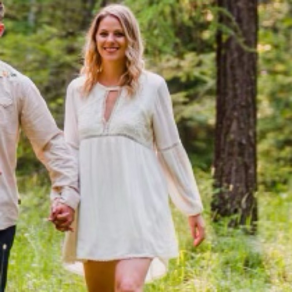 White Long Sleeve Dress